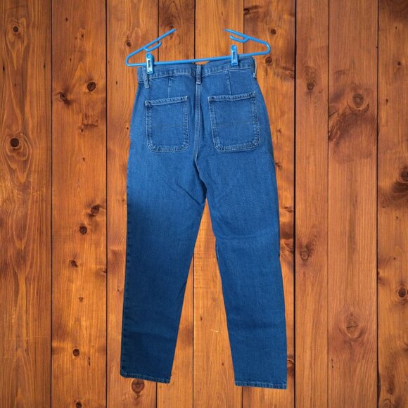 Old Navy Women's Size 2 Sky-Hi Straight Extra High Rise Blue Denim Jeans Casual - Picture 4 of 4